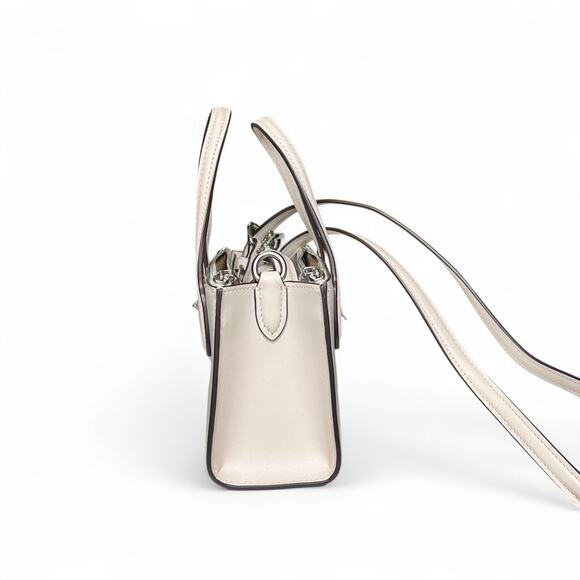 Coach Nina Mini Tote Bag in Chalk white cream Smooth Calf Leather CT804 - Picture 3 of 10